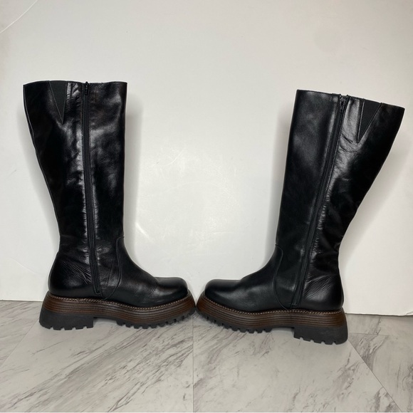 Free People Rhodes Chunky Platform Black Tall Boot 10 - Picture 6 of 15